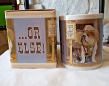 Leanin’ Tree Coffee Mug MGW290 Have a nice day or else. Bulldog funny western 