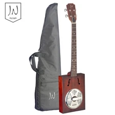 J.N Guitars CASK-PUNCHEON Resonator Acoustic Cigar Box With Gig Bag