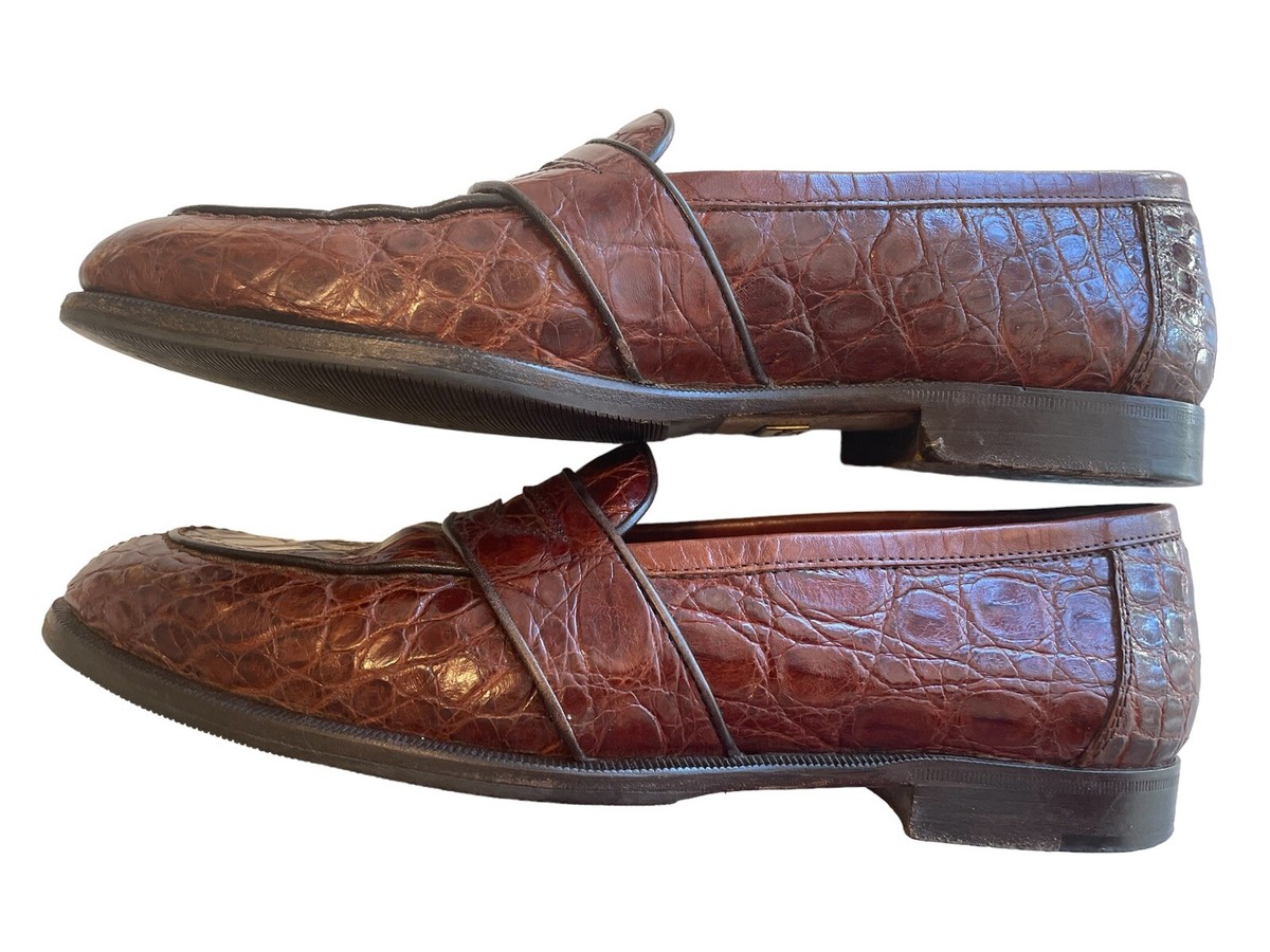 Italian Premier by Nordstrom Vintage Crocodile Loafers Italian Premier by Nordstrom Size 9 D Handcrafted Italy  main image 4
