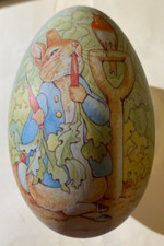 Vintage PETER RABBIT BEATRIX POTTER ESTER EGG TIN FREDERICK WARNE 1992