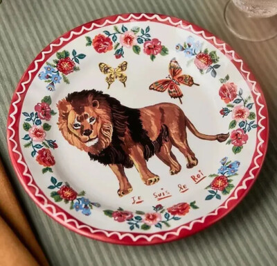 RARE Anthropologie Nathalie Lete Lion Dinner Plate - Brand New | eBay