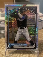 2024 Bowman Chrome #BSP-196 ANDRES VALOR 1st Bowman Mojo Refractor (PAR) MARLINS