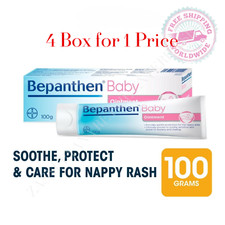 4 x 100g Bepanthen Ointment Nappy Rash Soothes  Skin Baby Protects Cream