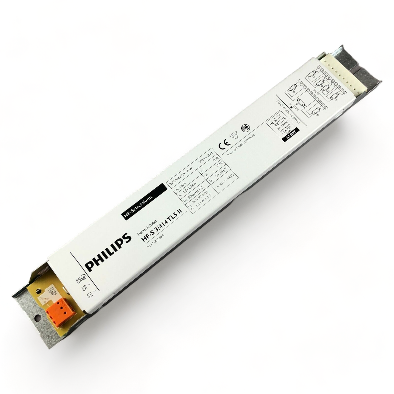 PHILIPS 3x14W ; 4x14W HF-S 3/414 TL5 II 120V Selectalume Electronic ballast EVG