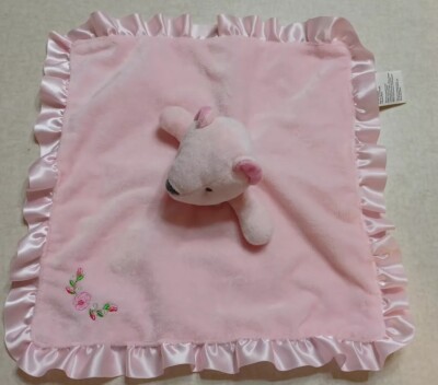 Stepping Stones Baby Lovey Pink Teddy Bear Flowers