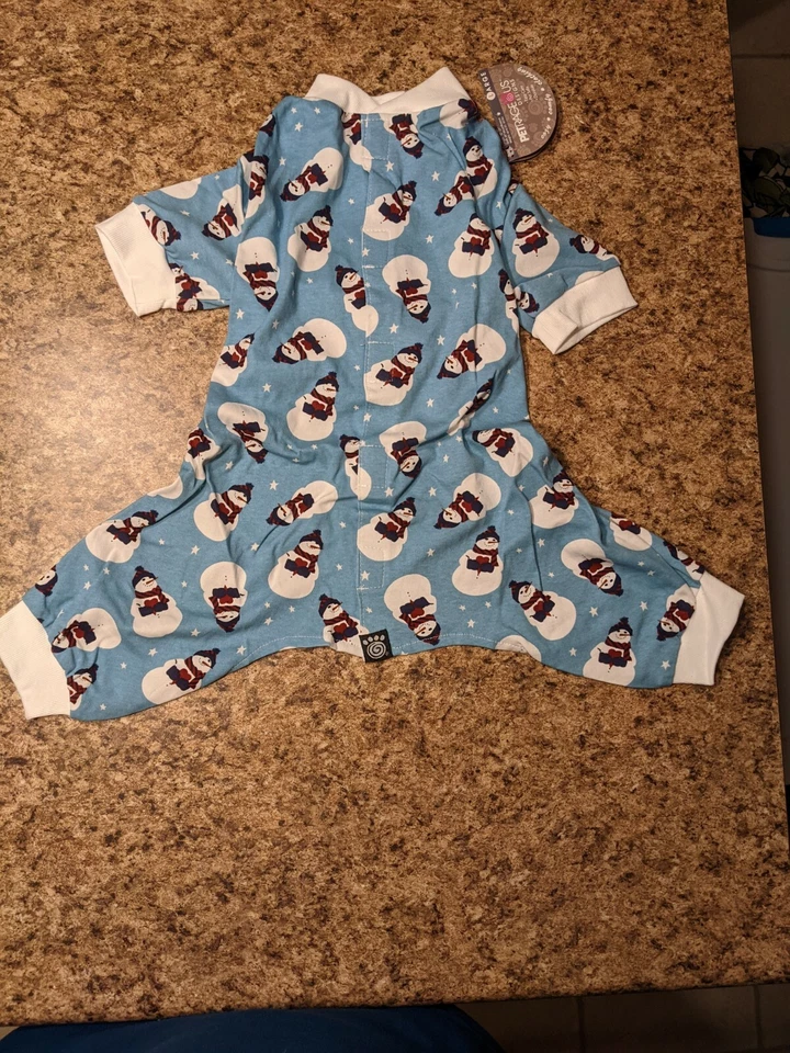 Nuevo Talla Grande Azul con Muñecos de Nieve Perro Pijama Prendas para Dormir Perro Ropa Mascota Foto 3 de 3