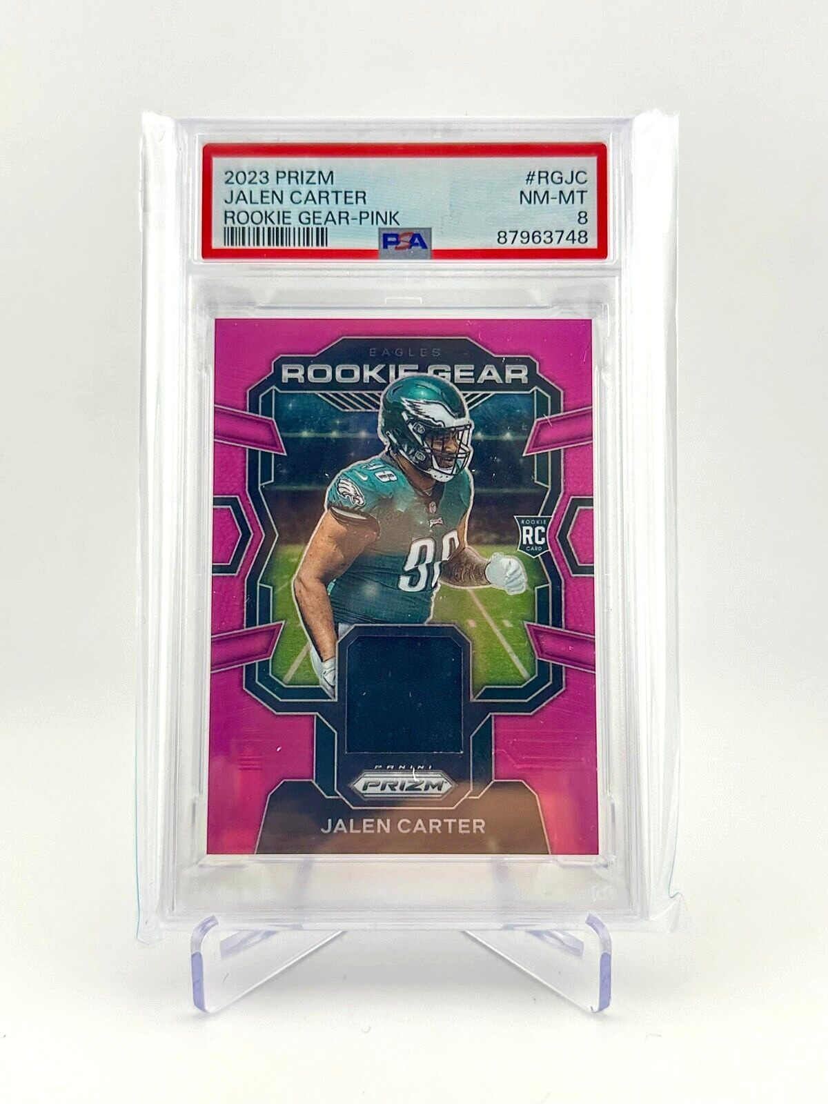 Jalen Carter Panini Prizm Rookie Gear #RGJC Pink