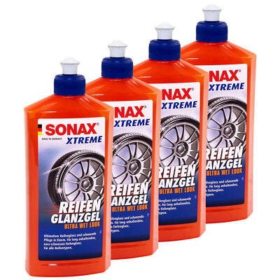 SONAX Reifenglanz Gel XTREME 500 Ml – Mit Applikationsschwamm Für Ultra-nassen Glanz