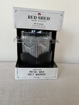 Red Shed Wax Warmer /Wax Melt Farm Scene Apple Crisp NIB Open Box