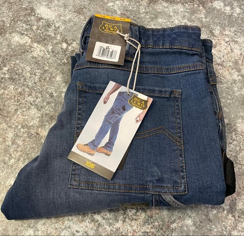JEANS DA LAVORO RICA LEWIS BLU DENIM 7 TASCHE | eBay