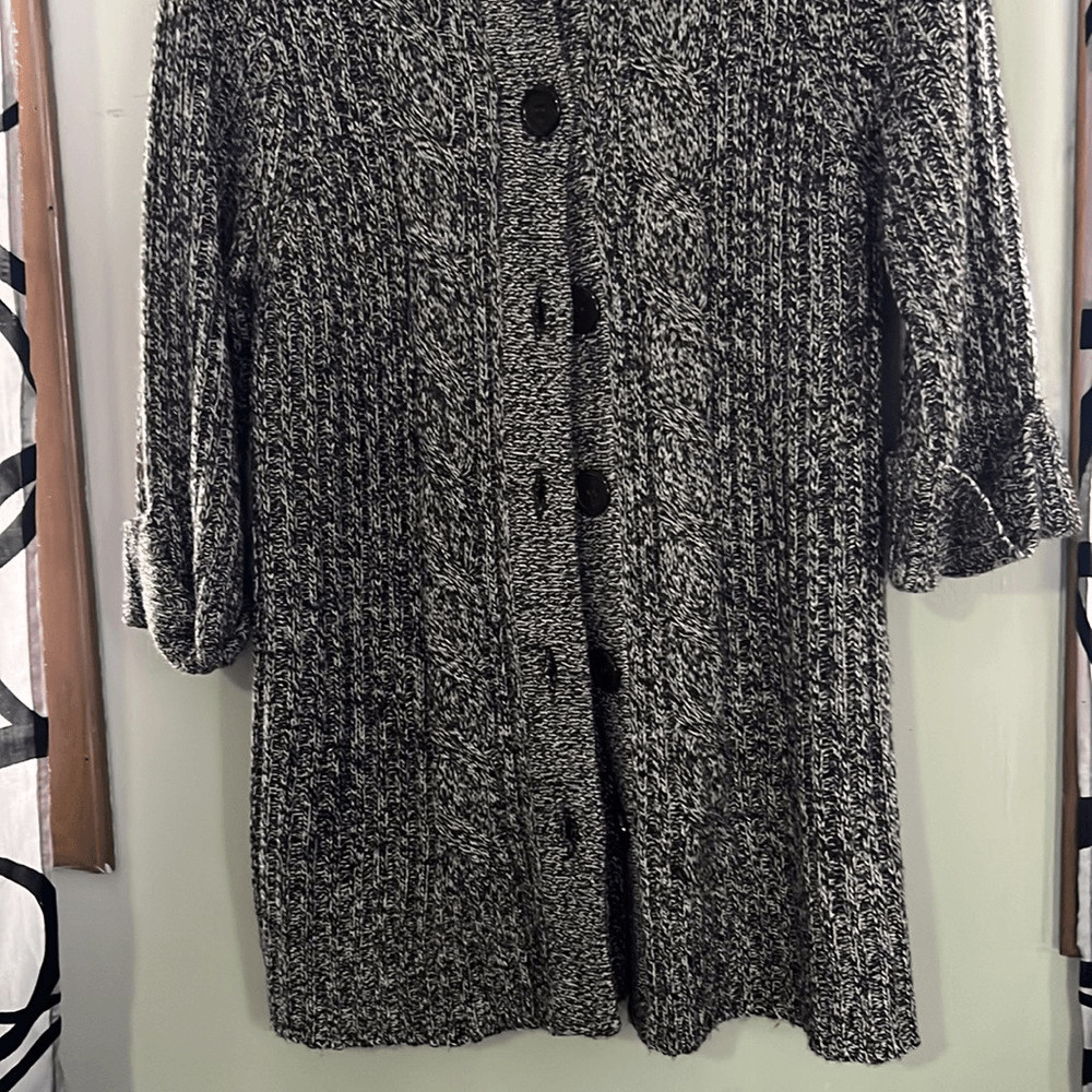 Reference Point Multi-Color Brown Button Down Car… - image 6