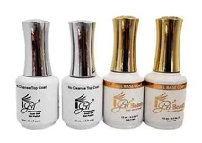 IGEL Impeccable Soak Off Gel No-Wipe Top Coat + Base Coat 0.5 oz 2packs