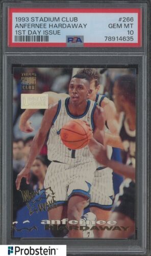 1993-94 Stadium Club 1st Day Issue #266 Anfernee Hardaway RC Rookie PSA 10 - Picture 1 of 2