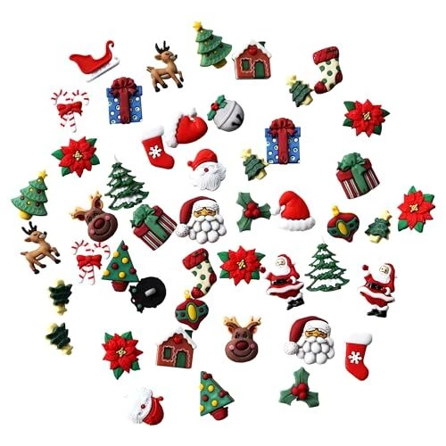 Buttons Galore Christmas Super Value Pack Craft Buttons, Red 50 Pack - Image 2 of 4