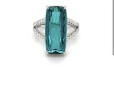 Blue Lagoon  Moissanites Studded 925 Solid Sterling Silver Party Wear Set