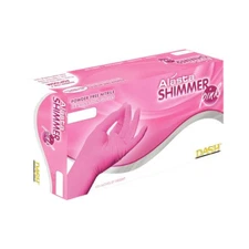 Dash Medical PNK100M Alasta PF Shimmer Pink Nitrile Glove M 100/Bx