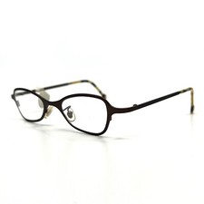 Vintage l.a.Eyeworks ROOTY 445 Eyeglasses Frame brown Cat Eye Thin Rim 40-20-125
