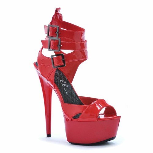 Zapatos Stripper Plataforma Negra 6" Basic Pole Fitness Class Gladiador Tacones Ellie - Imagen 3 de 3