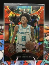 Nick Smith Jr MEZZANINE RED CRACKED ICE PRIZM 2023-24 Panini Select #310 Rookie