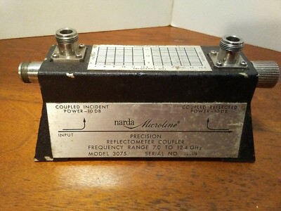Narda Microline Precision Reflectometer Coupler 5075  7-12.4 GHz Tested Good