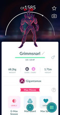 Gigantamax Grimmsnarl Pok mon Go READ DESC 