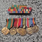 Vintage Military Marines Ribbon Rack and Medals Desert Storm/Middle East! Nice!