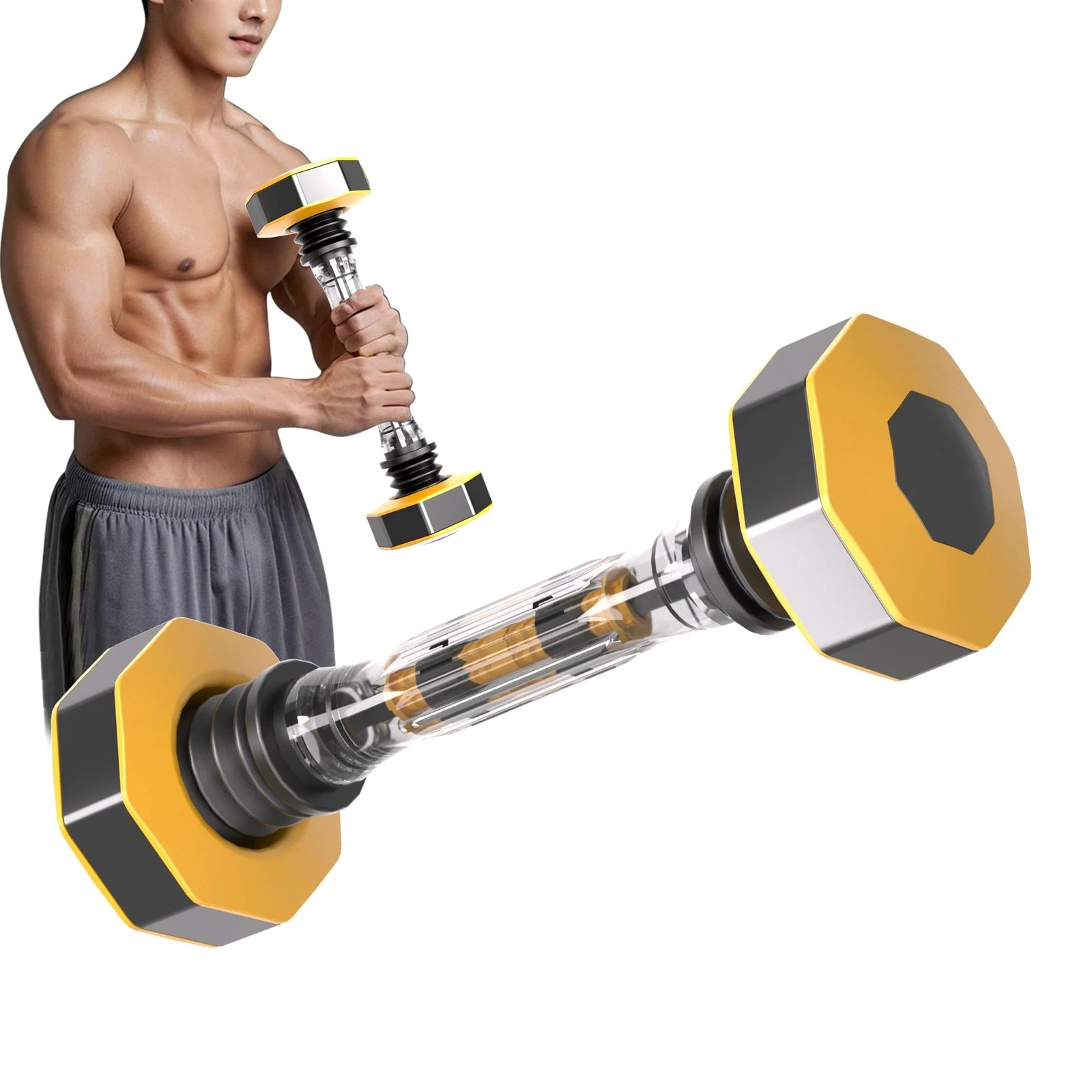 Shake Weight Home Fitness Adjustable Dumbbell Set 22-66 lbs Resistance for Ar...