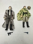 1983 ROTJ Figure Lot: Han Solo In Trench, Princess Leia Combat Poncho Orig/Comp