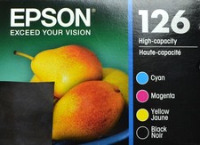 Epson 126 High Capacity 4 Pack Ink Cartridges Cyan, Magenta, Yellow, Black