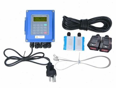 Clamp-on Ultrasonic Water Flow Meter with TM-1 DN1.97-27.56in and CT-1  DN1.97in