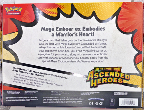 Pokemon TCG Ascended Heroes Mega Emboar Ex Box - Brand New & Sealed ✅ - Picture 2 of 2