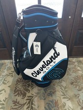 NEW WITH TAGS CLEVELAND STAFF BAG - BLACK  WHITE