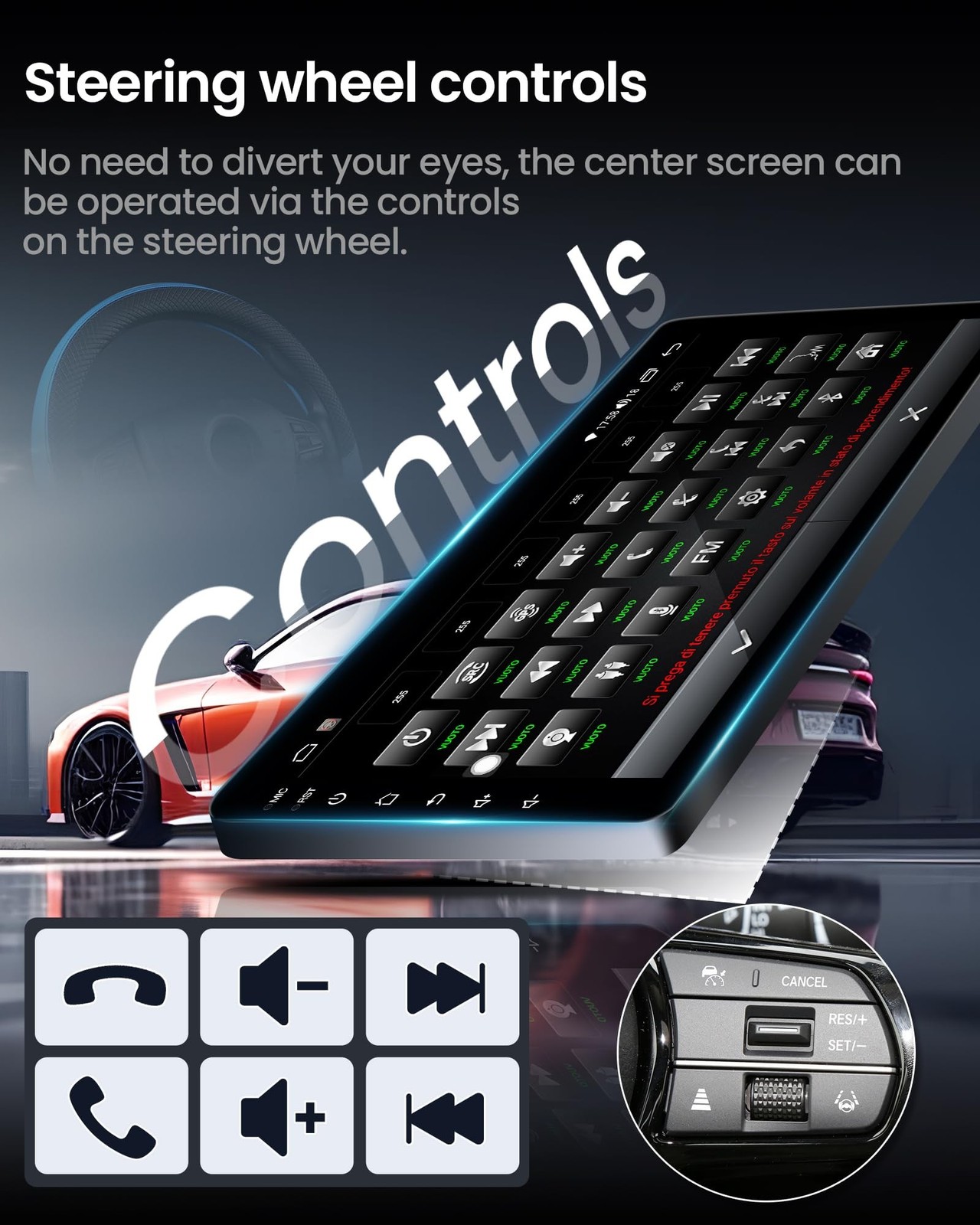 Car Radio for Jeep Wrangler JK 2007-2018: 2+64G 10.1'' 1280x800 IPS HD Touchs... thumbnail 3