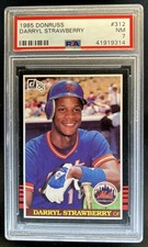 1985 Donruss Darryl Strawberry #312 Mets PSA 7