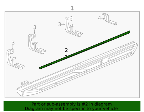 Genuine GM Chrome Assist Step Insert 84447249 - Picture 2 of 3