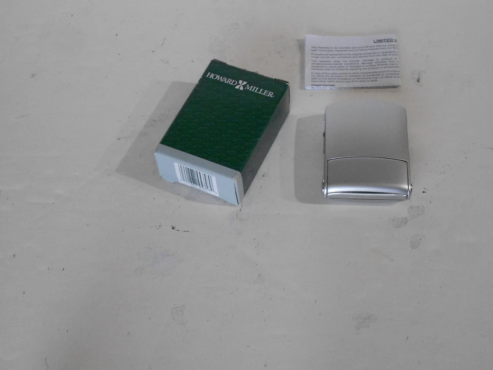 Howard Miller New Silver Digital LCD Display Folding Travel Alarm Clock FreeShip - Image 4 of 4