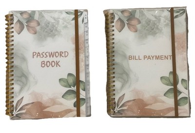 Password Book & Monthly Bill Payment Organizer Tracker Journals