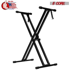 5 Core Keyboard Stand Dual X Shape Adjustable Foldable Key Board Pianos Stands