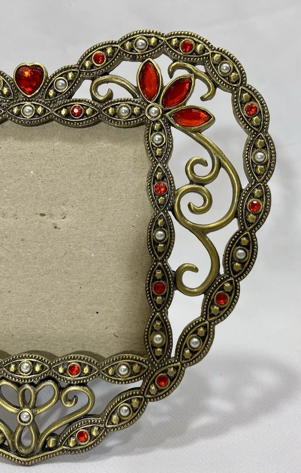 "Marco de fotos Malden Vintage Jewels corazón tono dorado tamaño de foto 3,75x3,75"" SIN VIDRIO" Foto 3 de 4