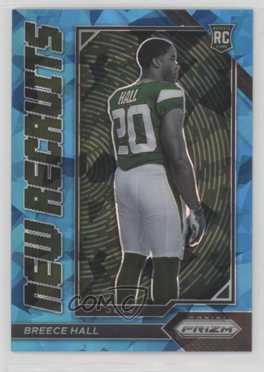 2022 Panini Prizm New Recruits Blue Ice 88/99 Breece Hall #NR-10 Rookie RC 14cm