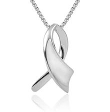 14K Solid White Gold Slide Necklace