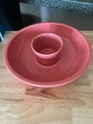 FIESTA NEW Flamingo Pink SET CHIP AND DIP BOWL  Fiestaware 13"