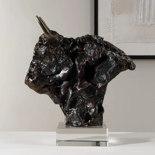 Uttermost 18148 Bison 13.25 X 11 inch Sculpture - Picture 6 of 7