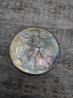 2000 American Silver Eagle Toned Beast! Unique Toning OBV and REV