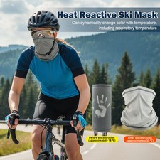 Heat Reactive Ski Mask, Outdoor Cycling Neck Cover, Ski Mask Thermochromic W7I9