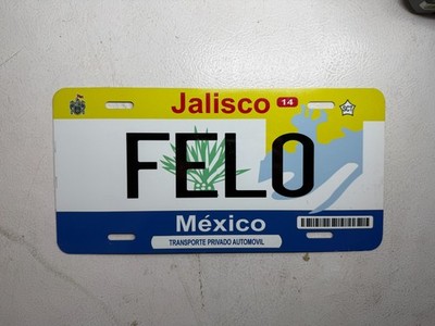Mexico Jalisco 14 - FELO - Fellow -  Booster / Novelty License Plate