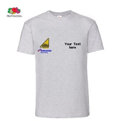 T-Shirt Klempner Gas Safe fruit of loom bestickt personalisiert mit Ihrem Text