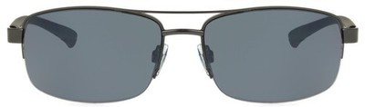 Foster Grant rechteckige Navigator halbrandlose Sonnenbrille für Herren dunkelmetallfarben