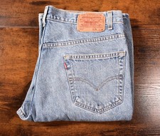 Levi  s 517 Boot Cut Light Wash Jeans Men  s Marks And Measure 36x34 Distressed