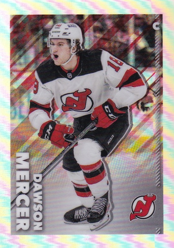 2022-23 Topps Chrome NHL Sticker Refractor #298 Dawson Mercer /99